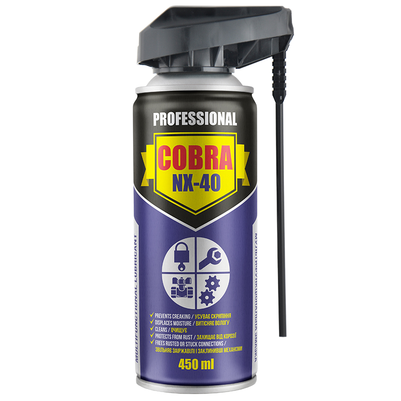 Спрей багатофункціональний Nowax NX-40 MULTIFUNCTIONAL LUBRICANT PROFESSIONAL COBRA, 450мл